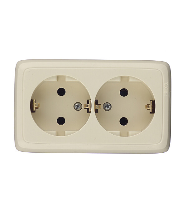 Розетка Hegel Alfa накладная слоновая кость (РА16-153-01)