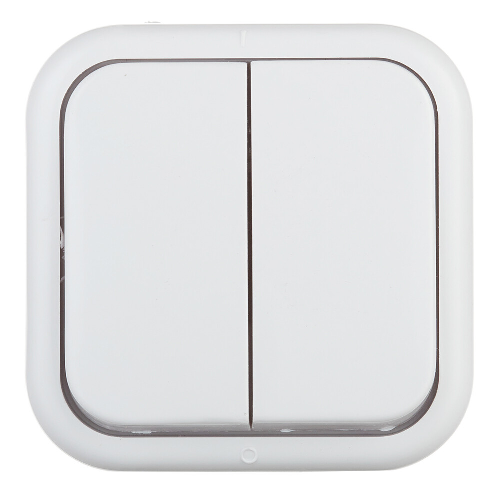 Выключатель Svet двухклавишный накладной белый (0601-00041)