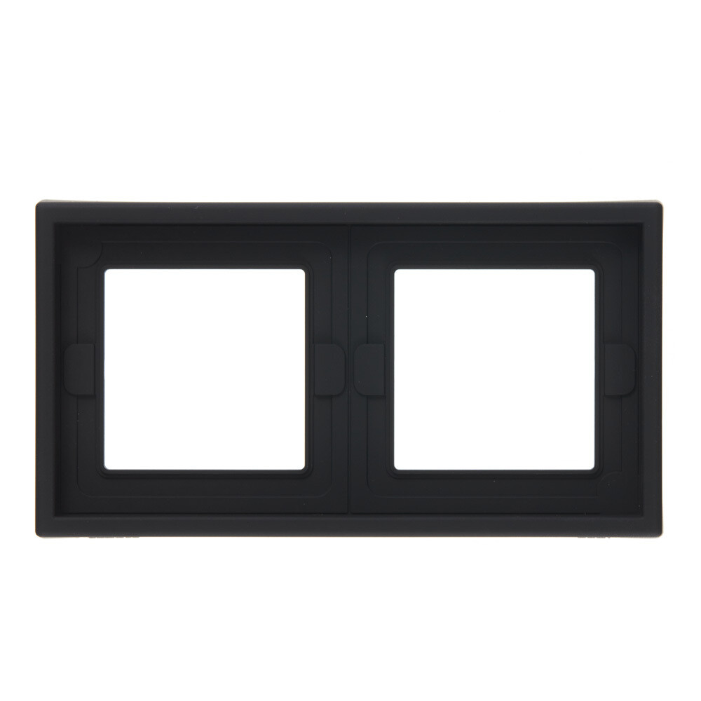 Рамка Systeme Electric ArtGallery двухместная карбон (GAL441002)