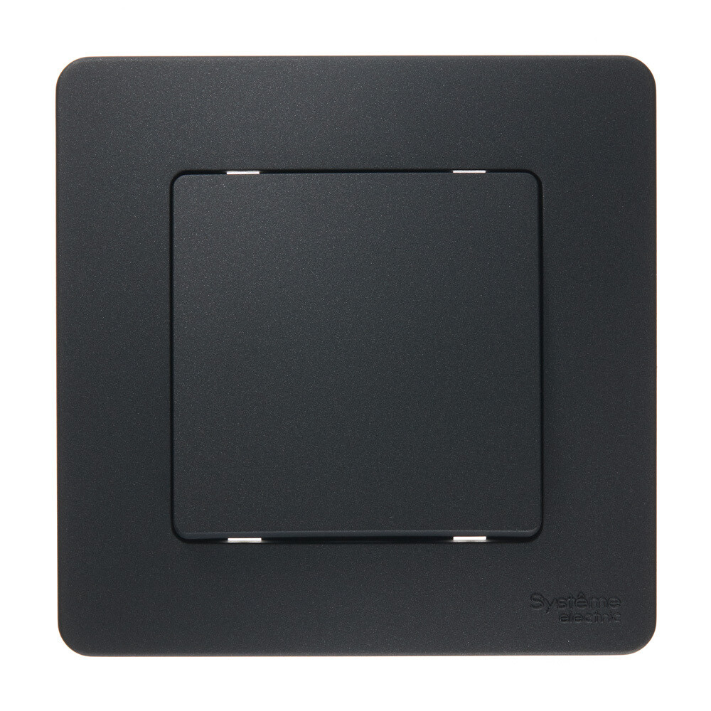 Выключатель Systeme Electric Blanca одноклавишный встраиваемый антрацит (BLNVS010106)