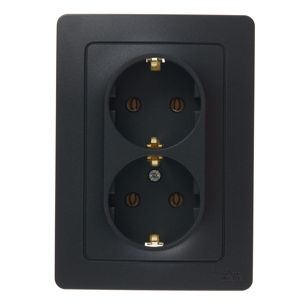 Розетка Systeme Electric Blanca встраиваемая антрацит (BLNRS001026)