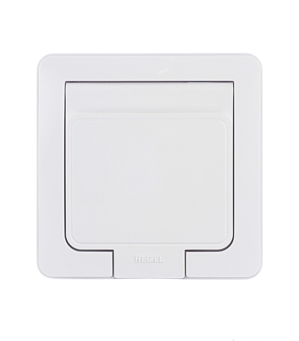 Розетка Hegel Master встраиваемая белая с крышкой (РС16-511)