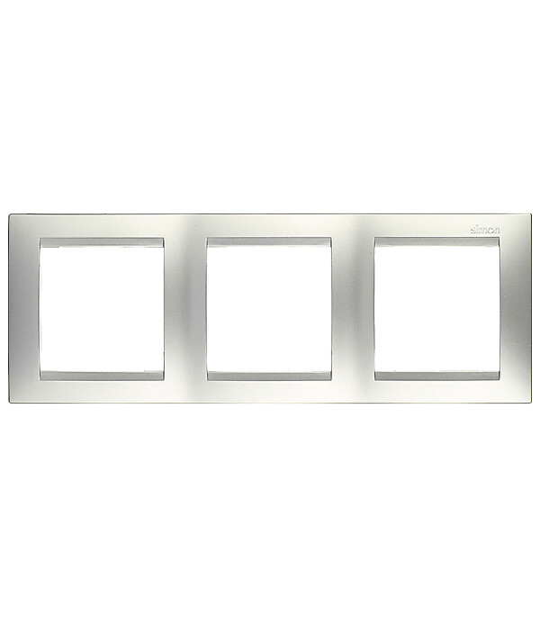 Рамка Simon 15 трехместная алюминий (1500630-033)
