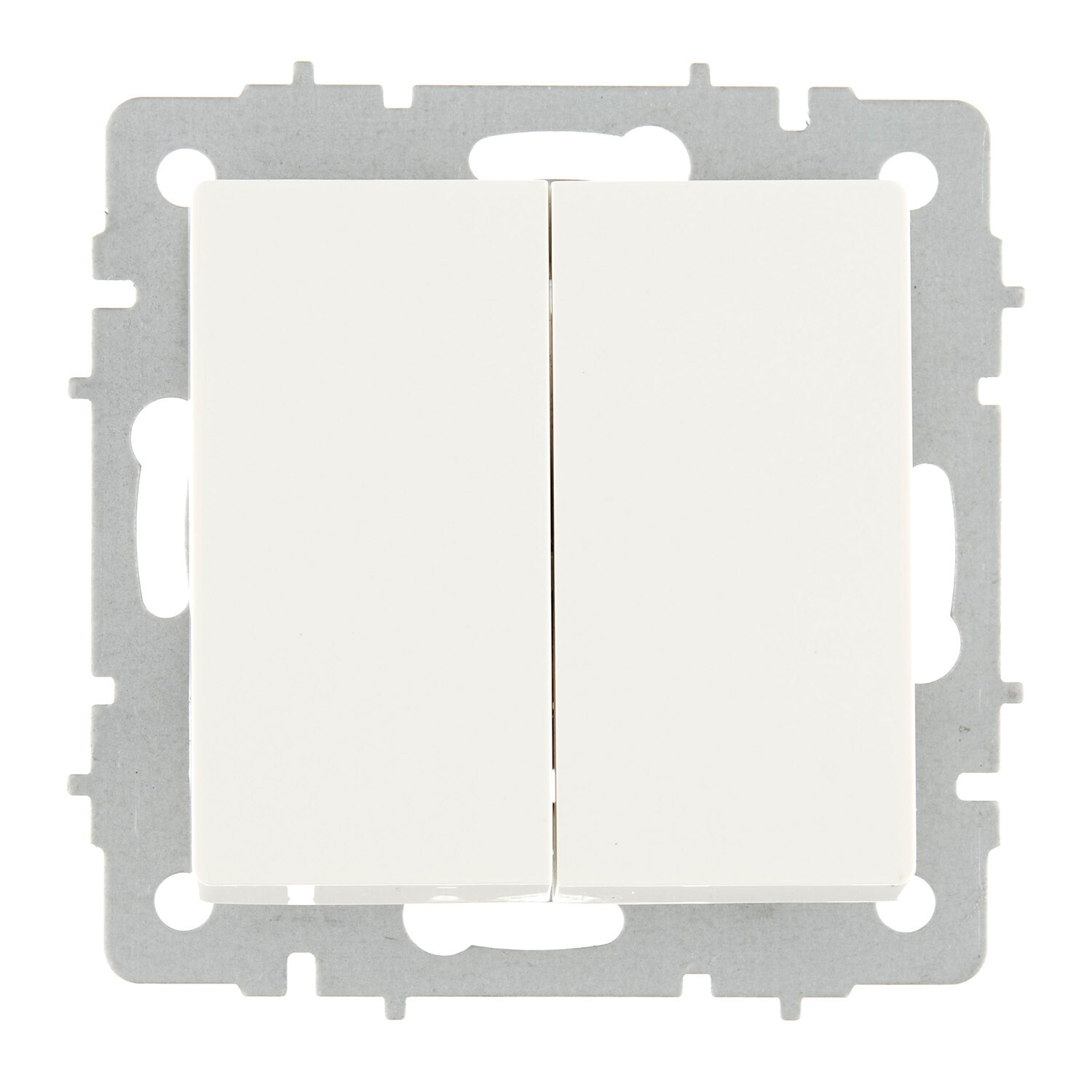 Выключатель IEK Brite ВС10-2-0-БрБ двухклавишный встраиваемый белый (BR-V20-0-10-K01)