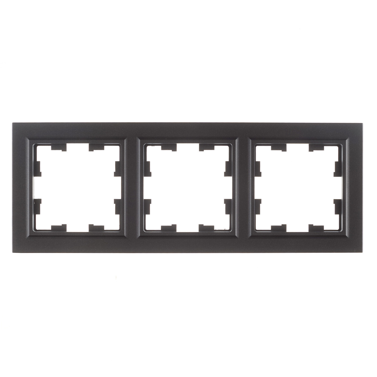 Рамка IEK Brite РУ-3-БрЧ трехместная черная (BR-M32-K02)