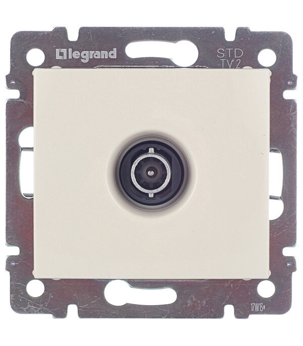 Розетка телевизионная Legrand Valena встраиваемая слоновая кость (695617)