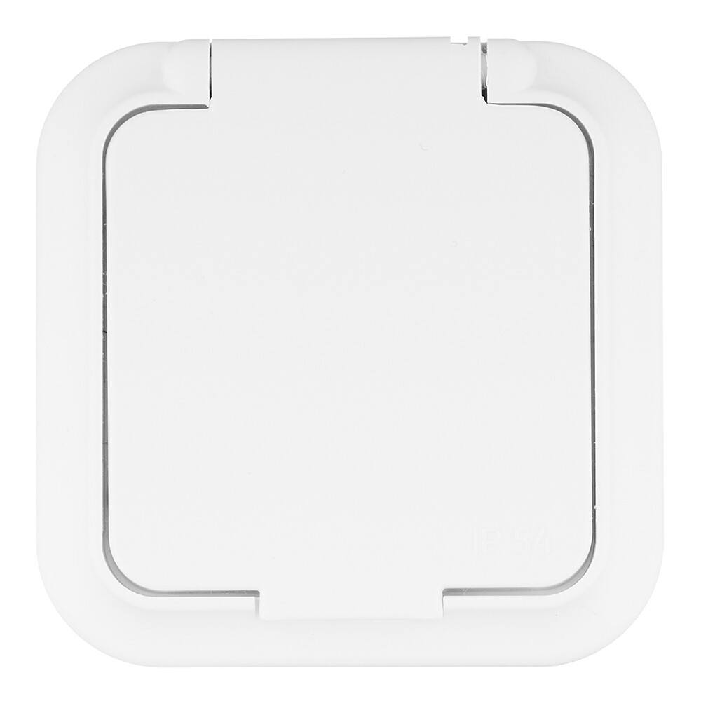 Розетка Svet накладная белая с крышкой (EV 0366-6610)