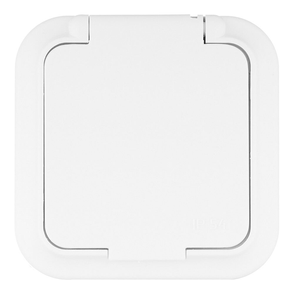 Розетка Svet накладная белая со шторками с крышкой (EV 0366-8610)