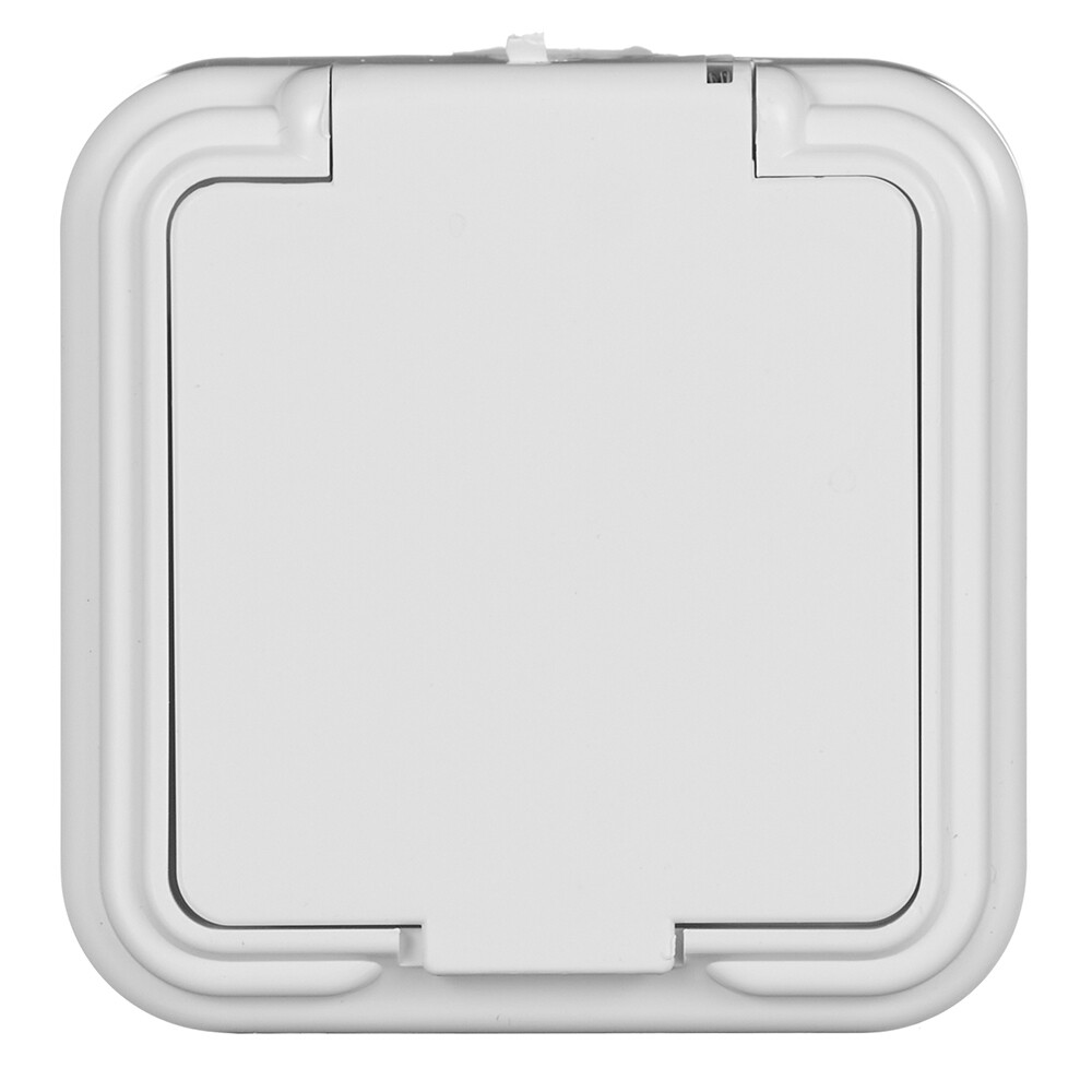 Розетка Svet накладная белая с крышкой (0215-00281/9769/9768)