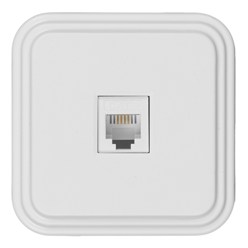 Розетка телефонная Svet накладная белая (0219-00011/5661/5660)