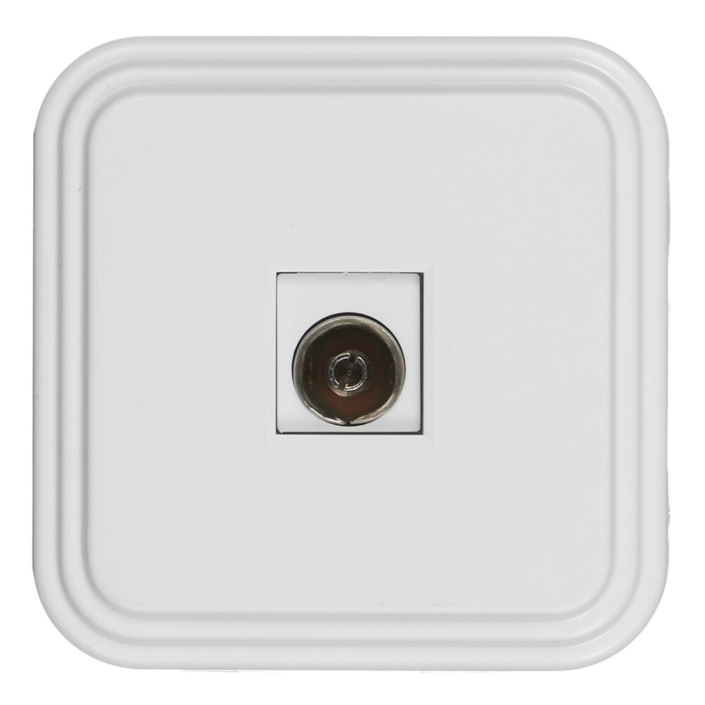 Розетка телевизионная Svet накладная белая (0218-00101/5654/5653)