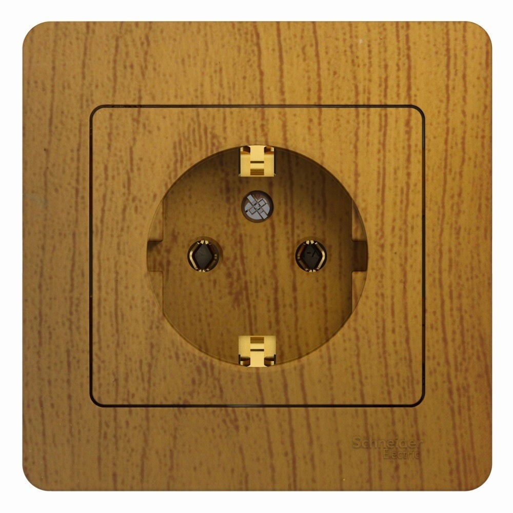 Розетка Systeme Electric Glossa встраиваемая дуб (GSL000542)