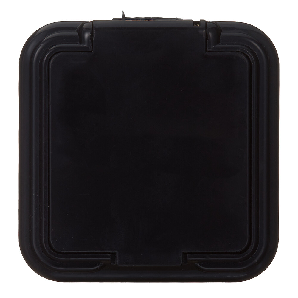 Розетка Svet накладная черная с крышкой (0215-00331/1556/1555)