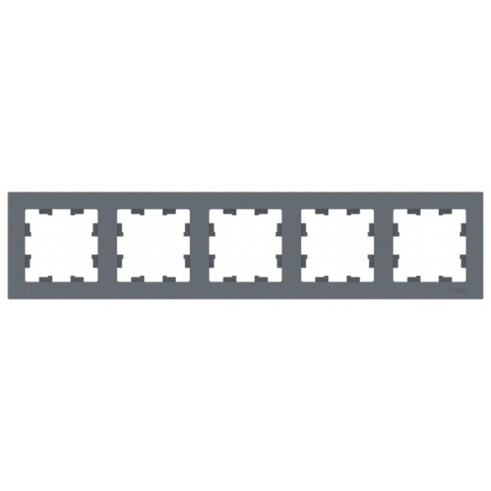 Рамка Systeme Electric AtlasDesign пятиместная грифель (ATN000705)