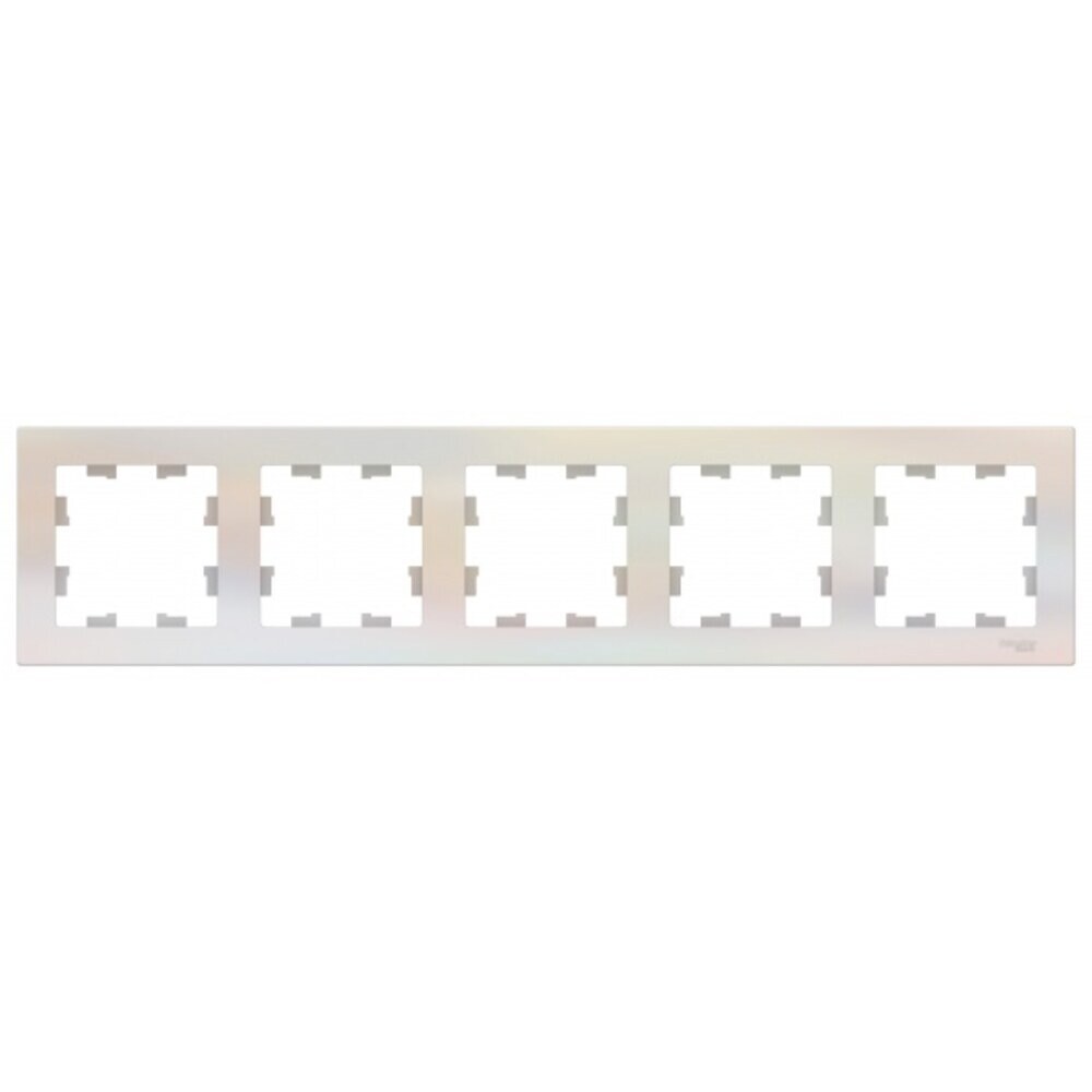 Рамка Systeme Electric AtlasDesign пятиместная жемчуг (ATN000405)