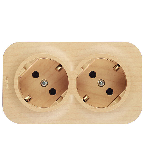 Розетка Legrand Quteo накладная дерево (782293)