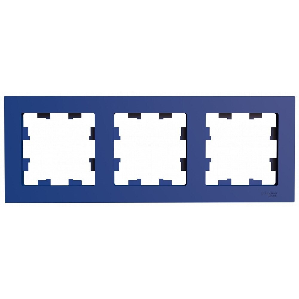 Рамка Systeme Electric AtlasDesign трехместная аквамарин (ATN001103)