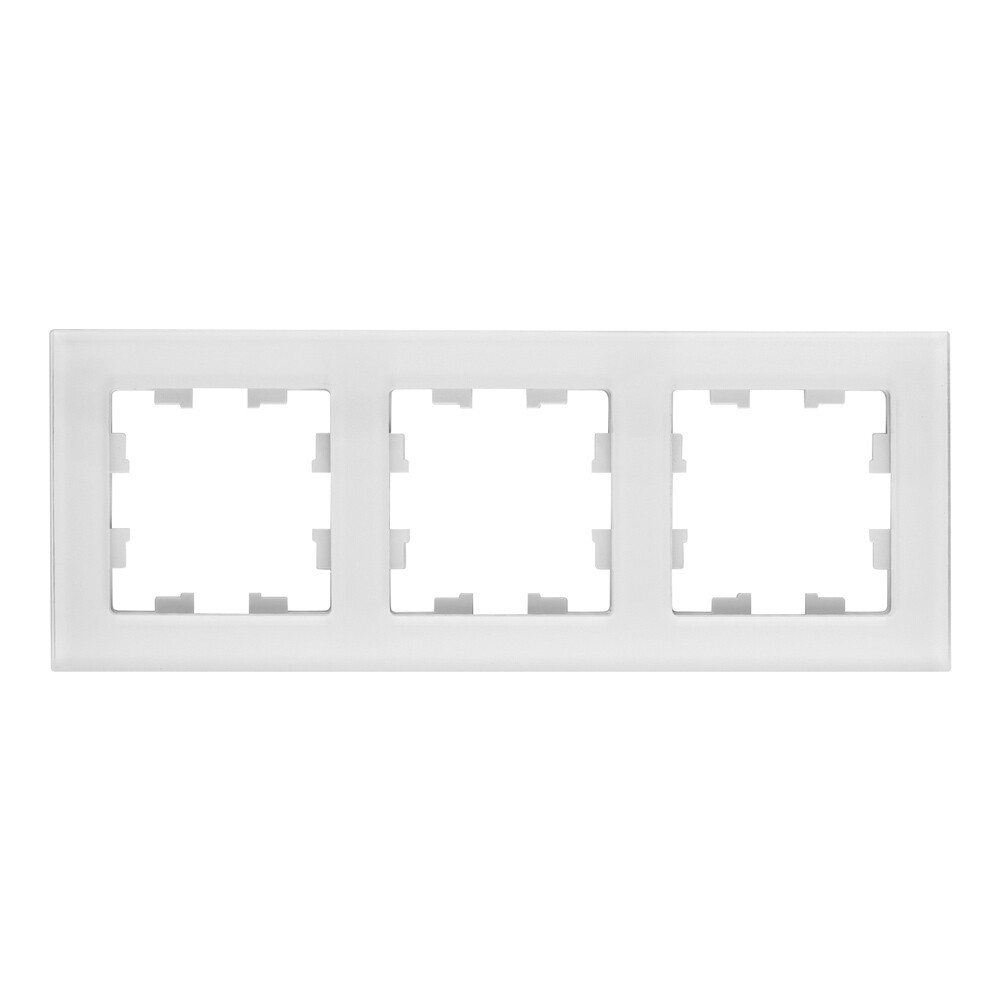 Рамка Systeme Electric AtlasDesign Nature трехместная белая (ATN320103)