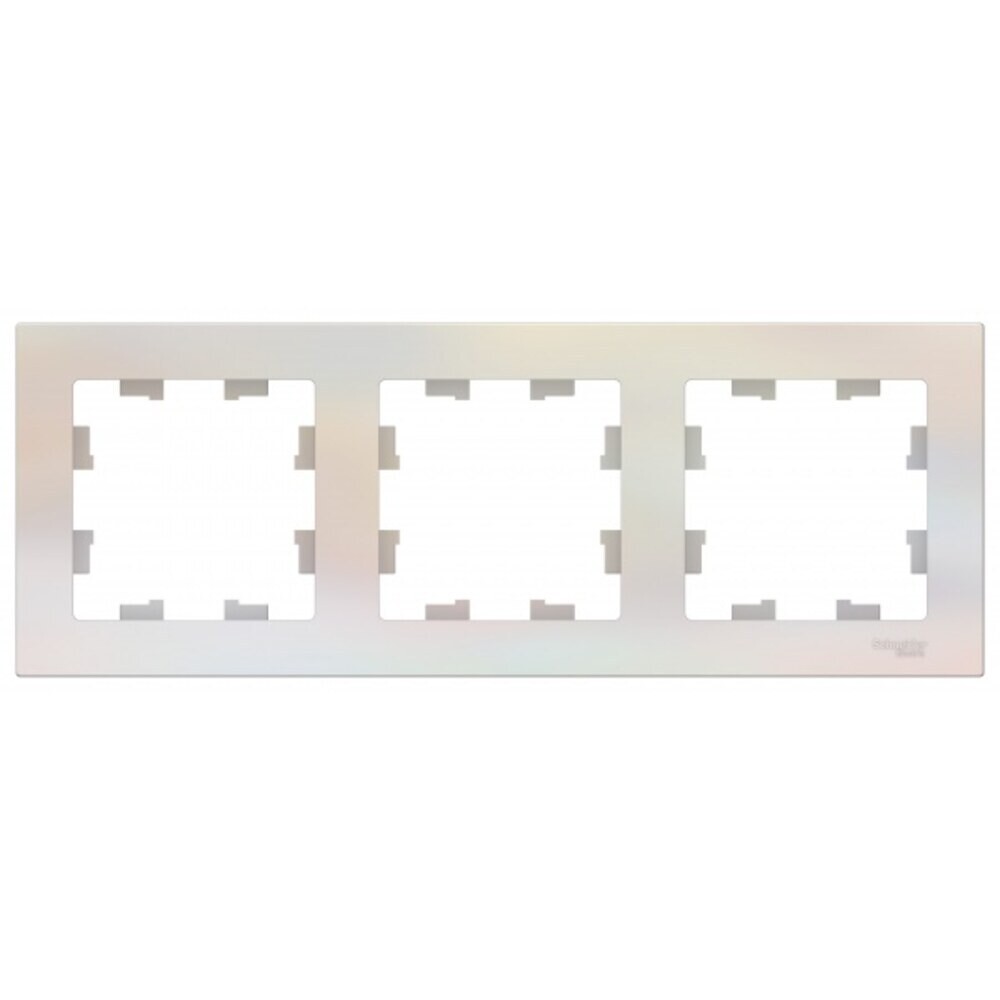 Рамка Systeme Electric AtlasDesign трехместная жемчуг (ATN000403)
