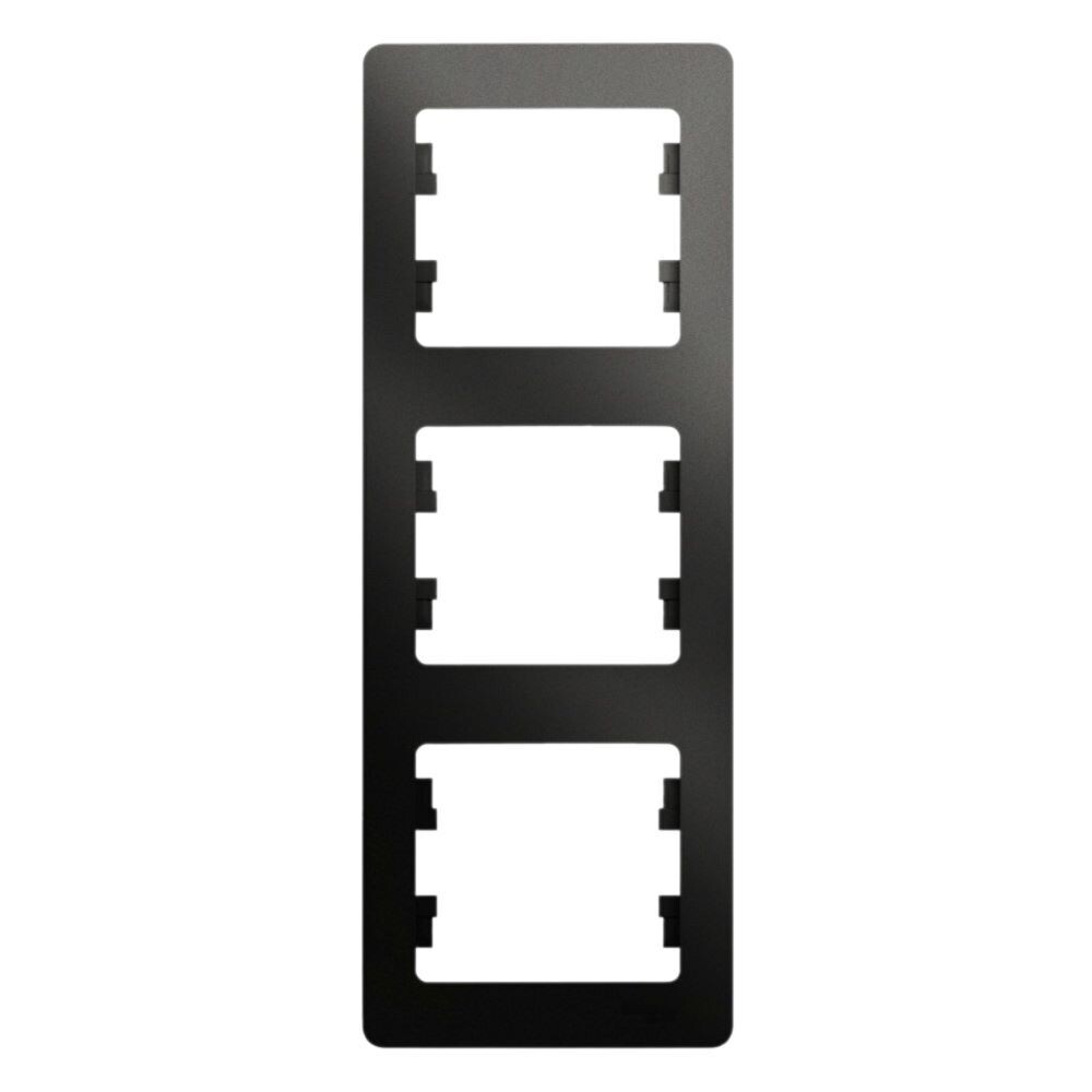 Рамка Systeme Electric Glossa трехместная антрацит (GSL000707)