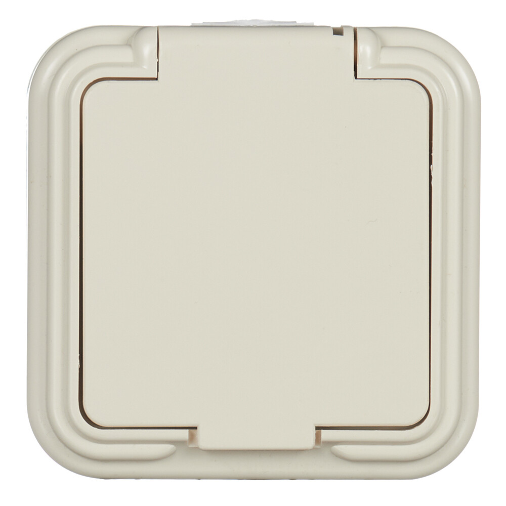 Розетка Svet накладная бежевая с крышкой (0215-00211/1449/1440)