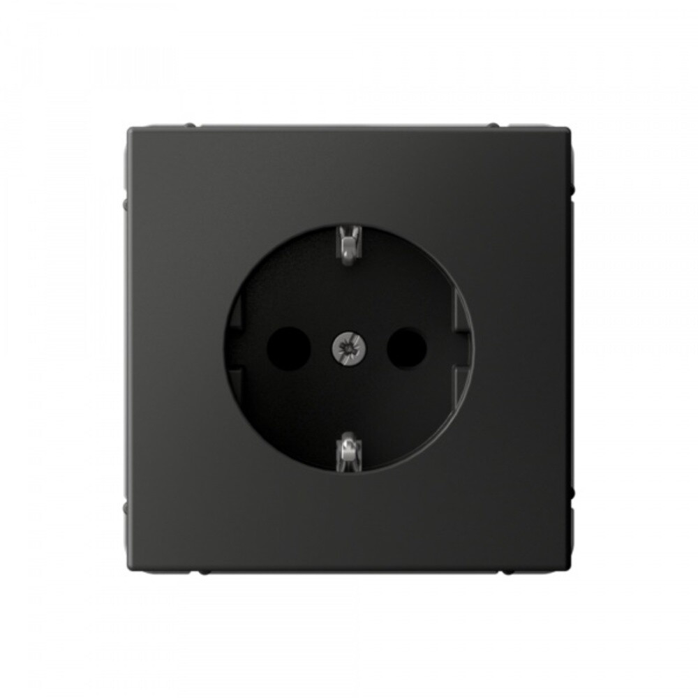 Розетка Systeme Electric ArtGallery встраиваемая базальт со шторками (SE GAL001445)