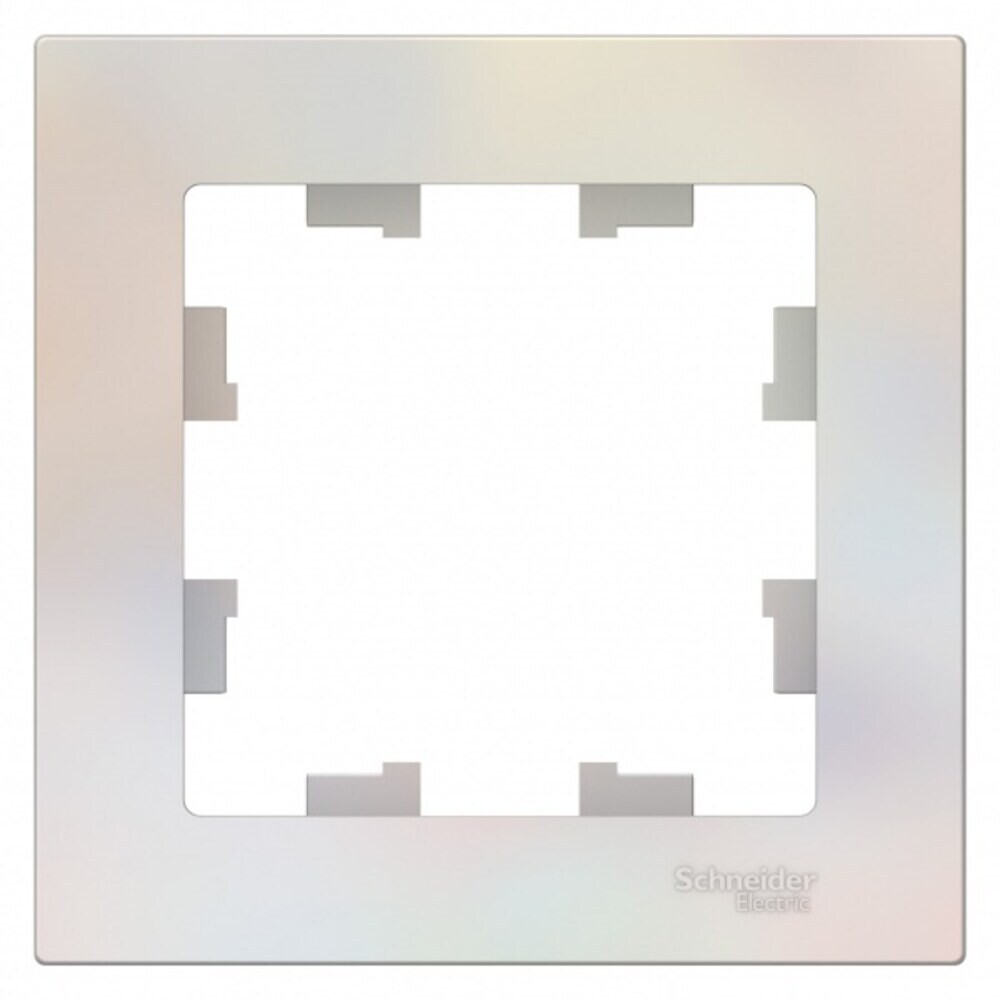 Рамка Systeme Electric AtlasDesign одноместная жемчуг (ATN000401)