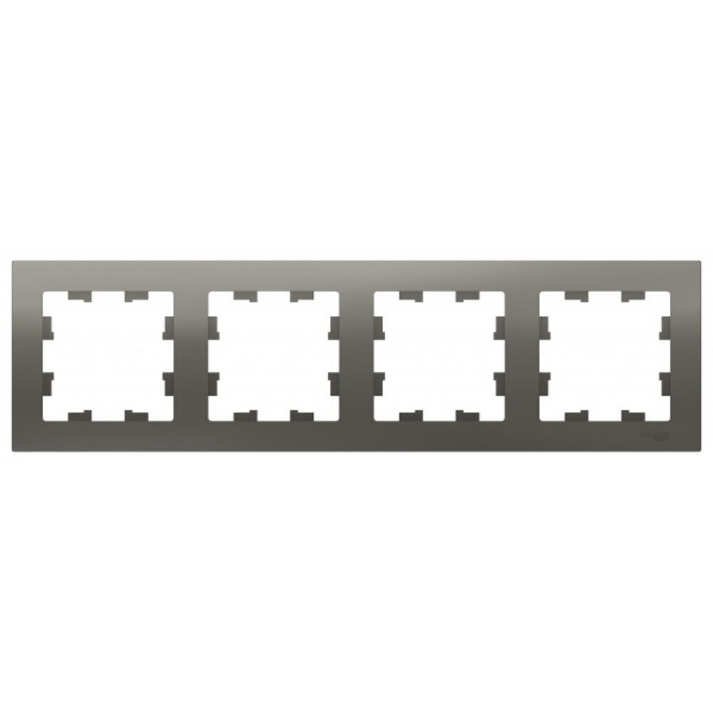 Рамка Systeme Electric AtlasDesign четырехместная сталь (ATN000904)