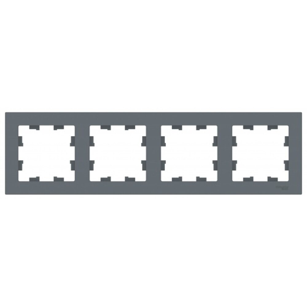 Рамка Systeme Electric AtlasDesign четырехместная грифель (ATN000704)