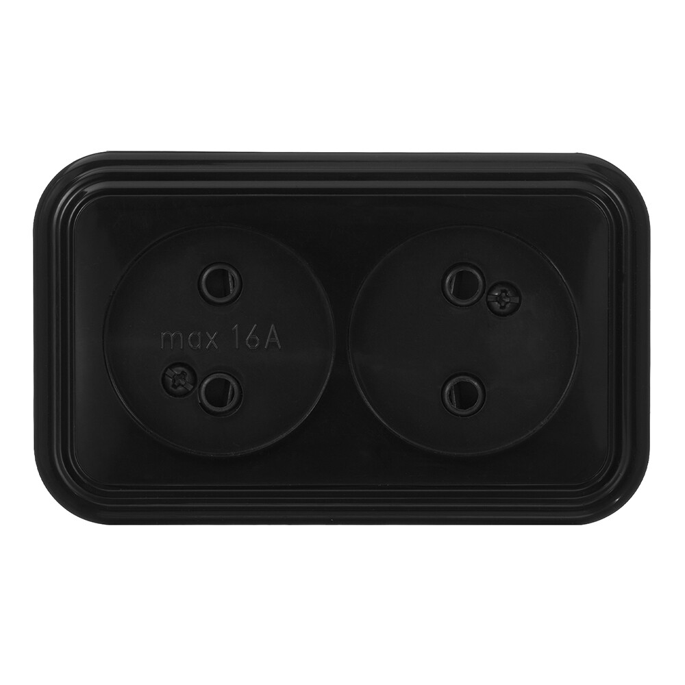 Розетка Svet накладная черная (0215-00421/1630/1631)