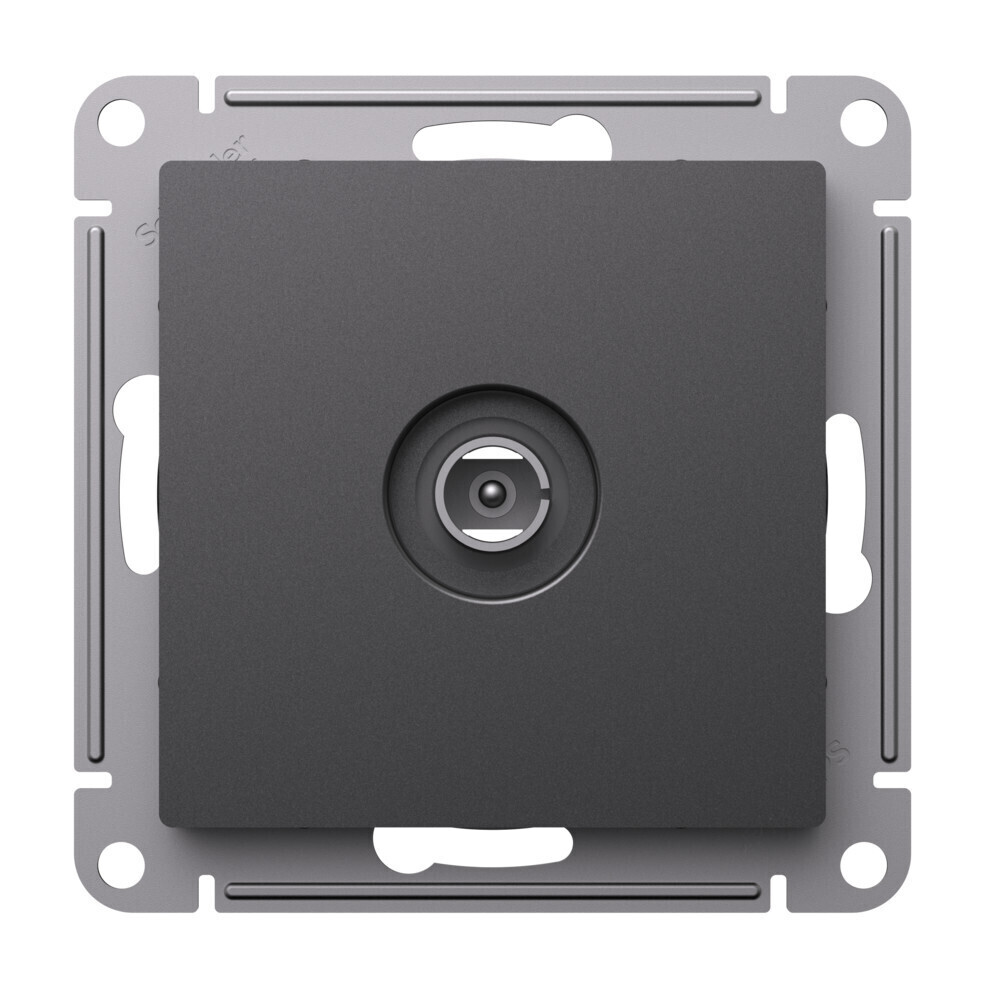 Розетка телевизионная Systeme Electric AtlasDesign встраиваемая базальт (ATN001493)