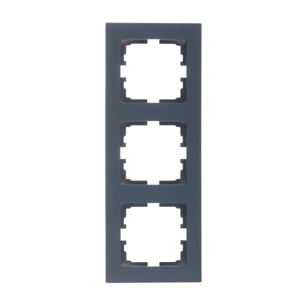 Рамка Lezard Vesna трехместная графит (742-3400-153)