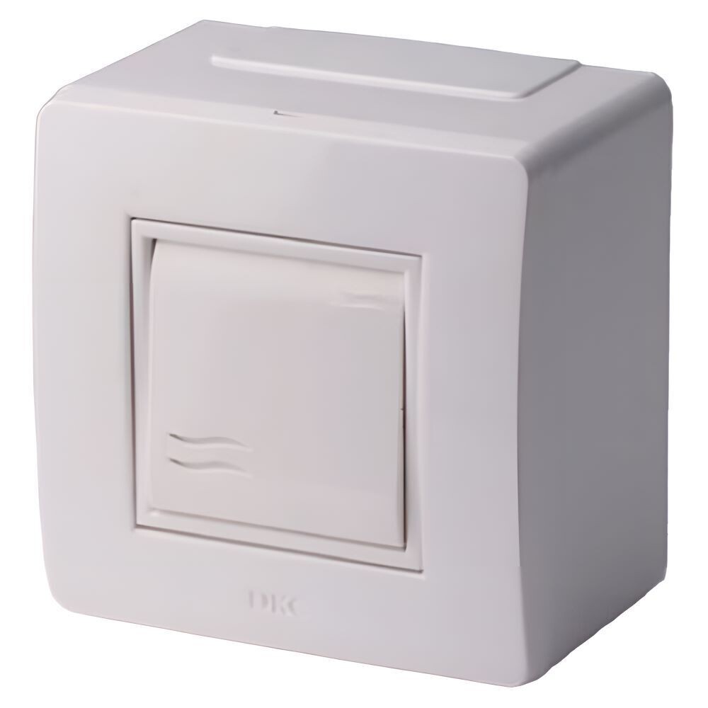 Коробка монтажная с выключателем для кабель-канала DKC Brava белый 1 модуль (10002)