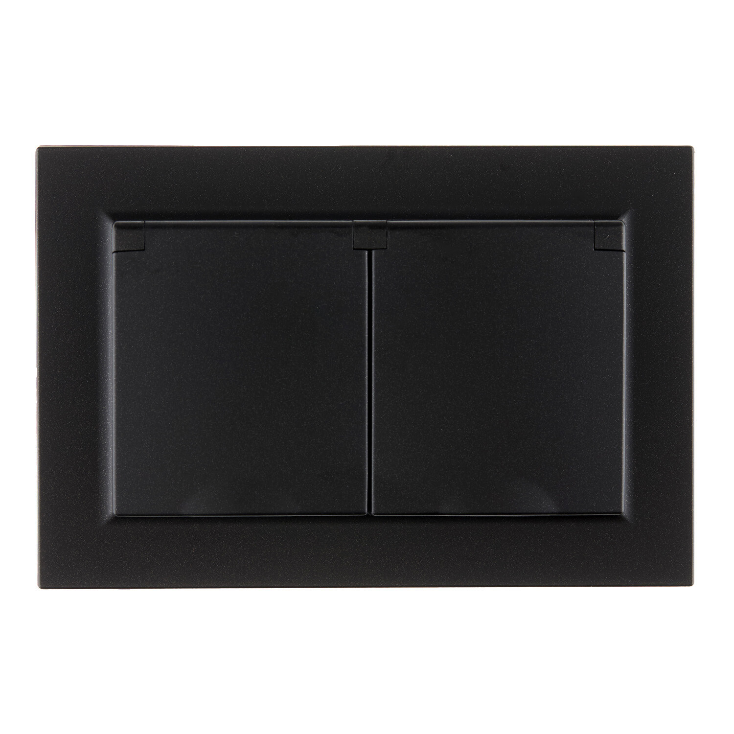 Розетка IEK Brite РСбш12-3-44-Бр встраиваемая черная с крышкой (BR-R26-16-44-K02-F)