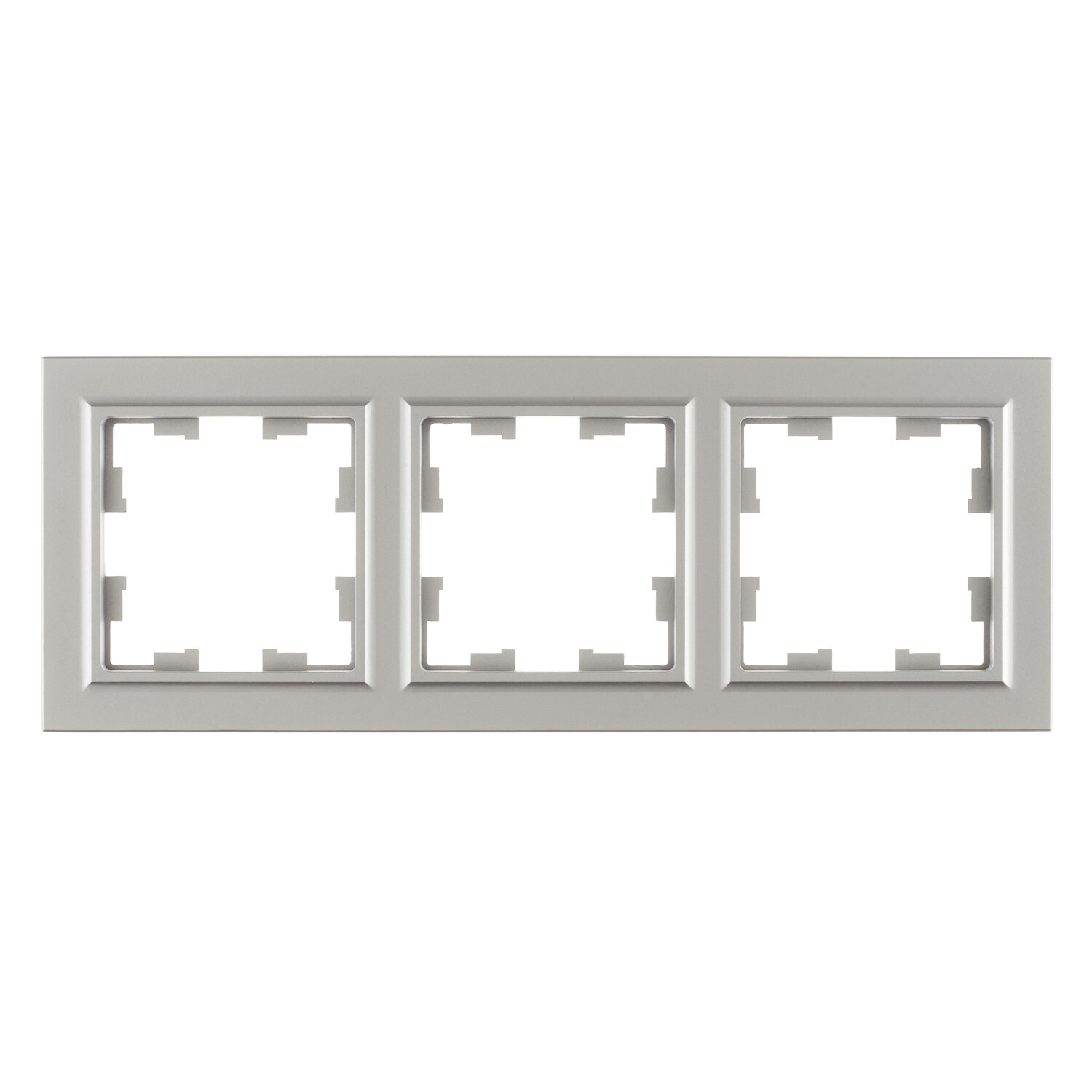 Рамка IEK Brite РУ-3-БрС трехместная сталь (BR-M32-K46)