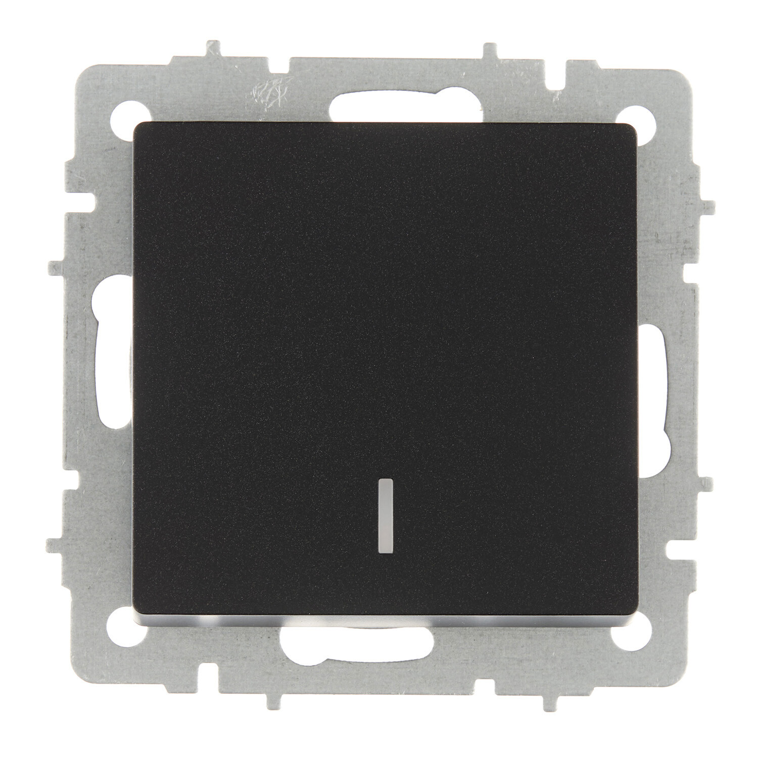 Выключатель IEK Brite ВС10-1-1-БрЧ одноклавишный встраиваемый черный с подсветкой (BR-V10-1-10-K02)