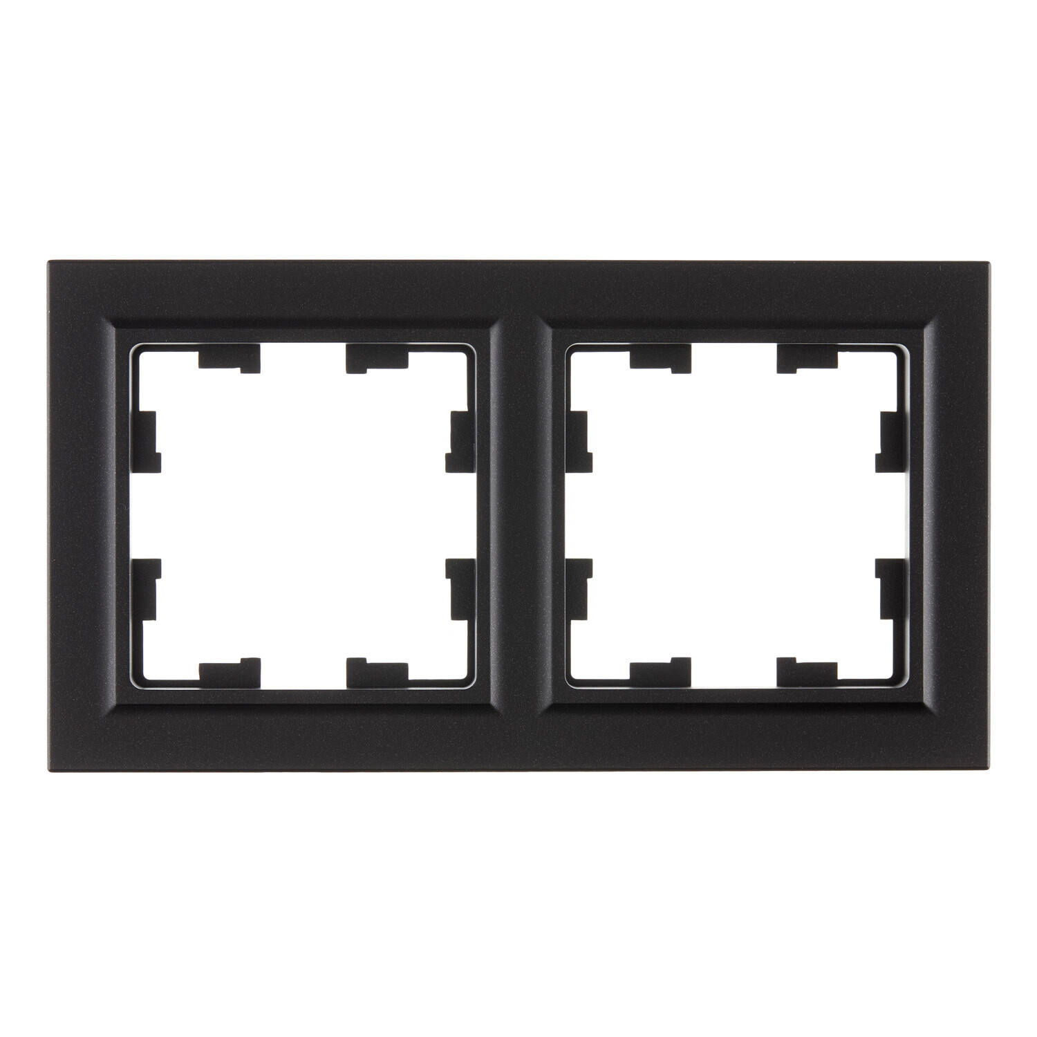 Рамка IEK Brite РУ-2-БрЧ-44 двухместная черная (BR-M22-44-K02)