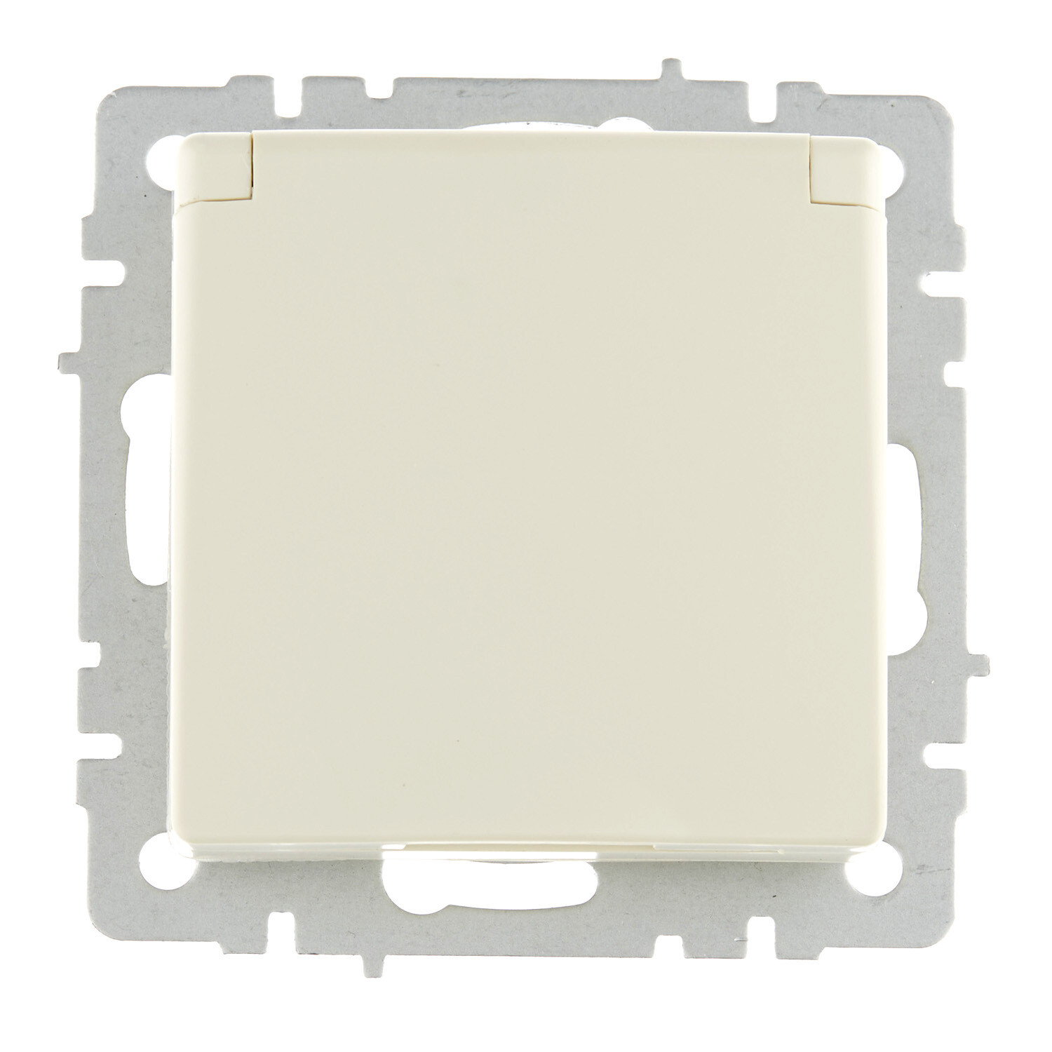 Розетка IEK Brite РСбш10-3-44-БрКр встраиваемая бежевая со шторками с крышкой (BR-R16-16-44-K10)