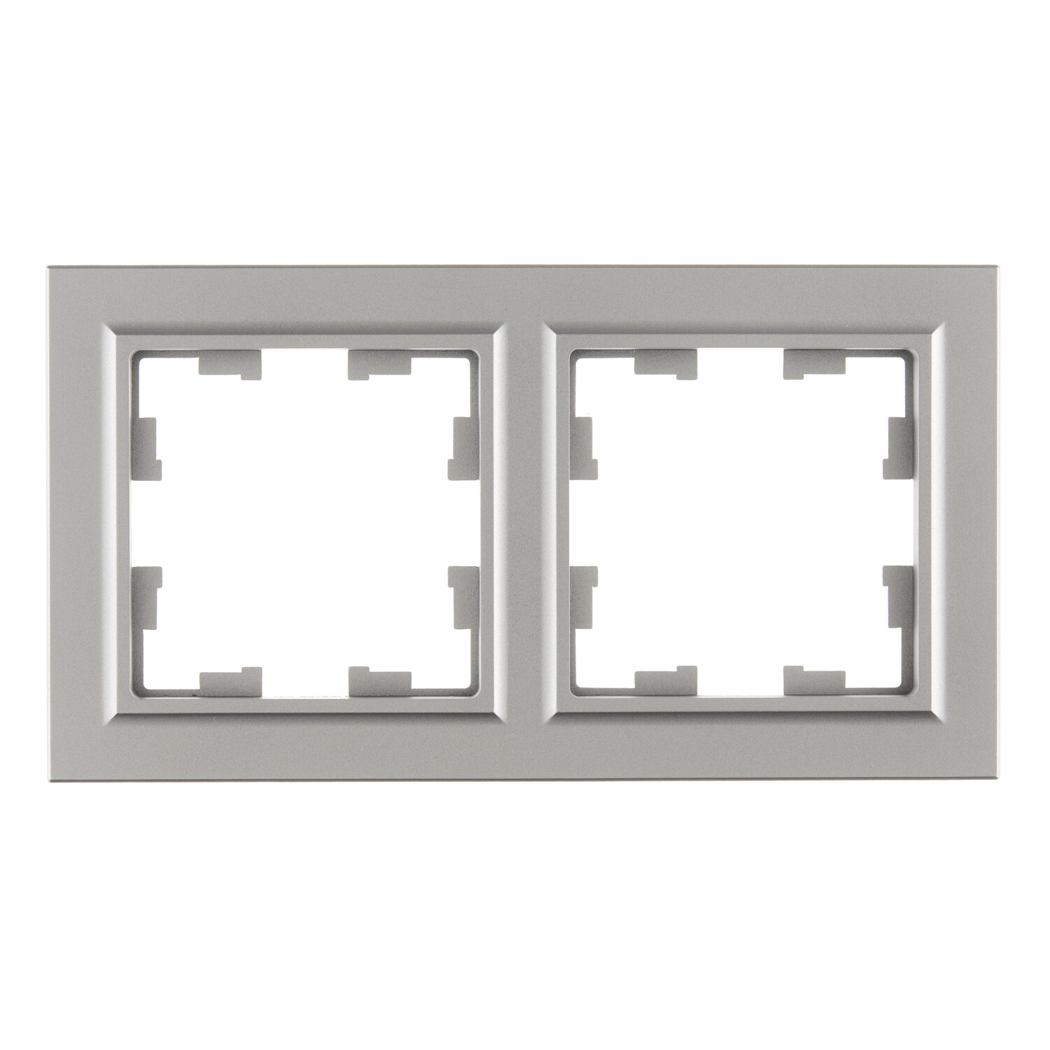 Рамка IEK Brite РУ-2-БрС-44 двухместная сталь (BR-M22-44-K46)