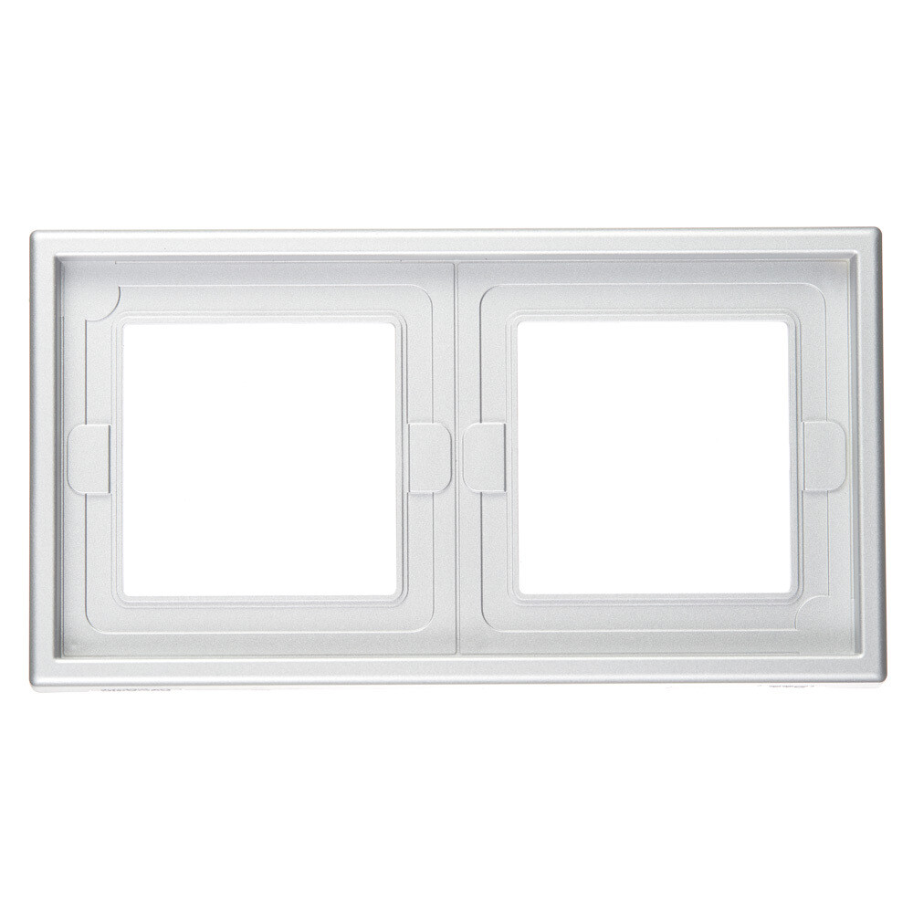 Рамка Systeme Electric ArtGallery двухместная алюминий (GAL440302)