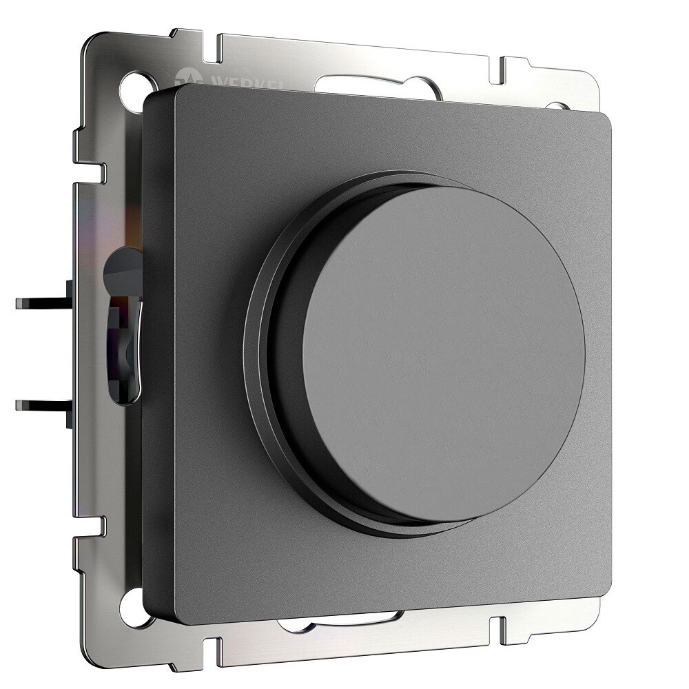 Диммер Werkel встраиваемый графит матовый поворотно-нажимной (a069591)