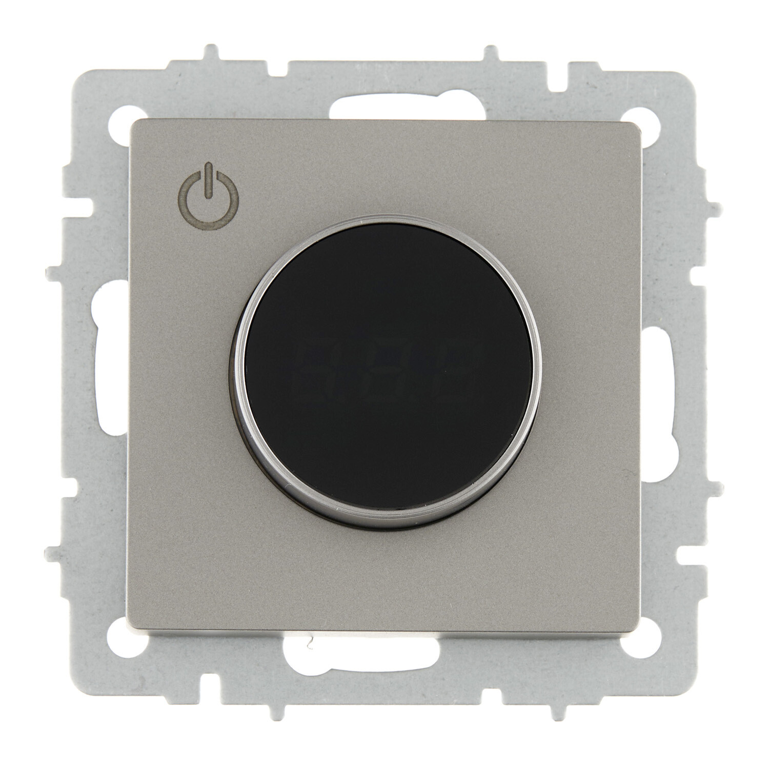 Терморегулятор IEK Brite ТС10-1-БрС для теплого пола встраиваемый сталь электронный с индикацией (BR-RT11-K46)