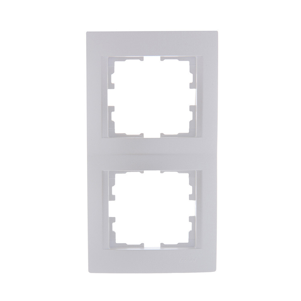 Рамка Lezard Karina двухместная жемчужно-белый перламутр (707-3000-152)