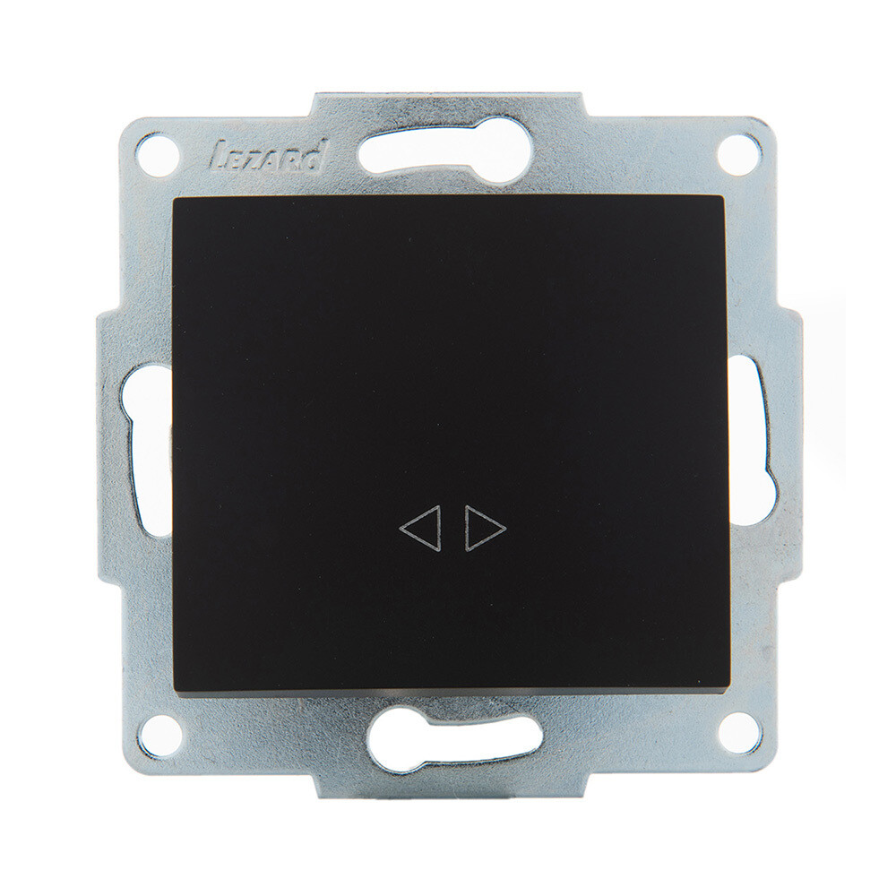 Выключатель Lezard Karina одноклавишный встраиваемый черный бархат перекрестный (707-4288-107)