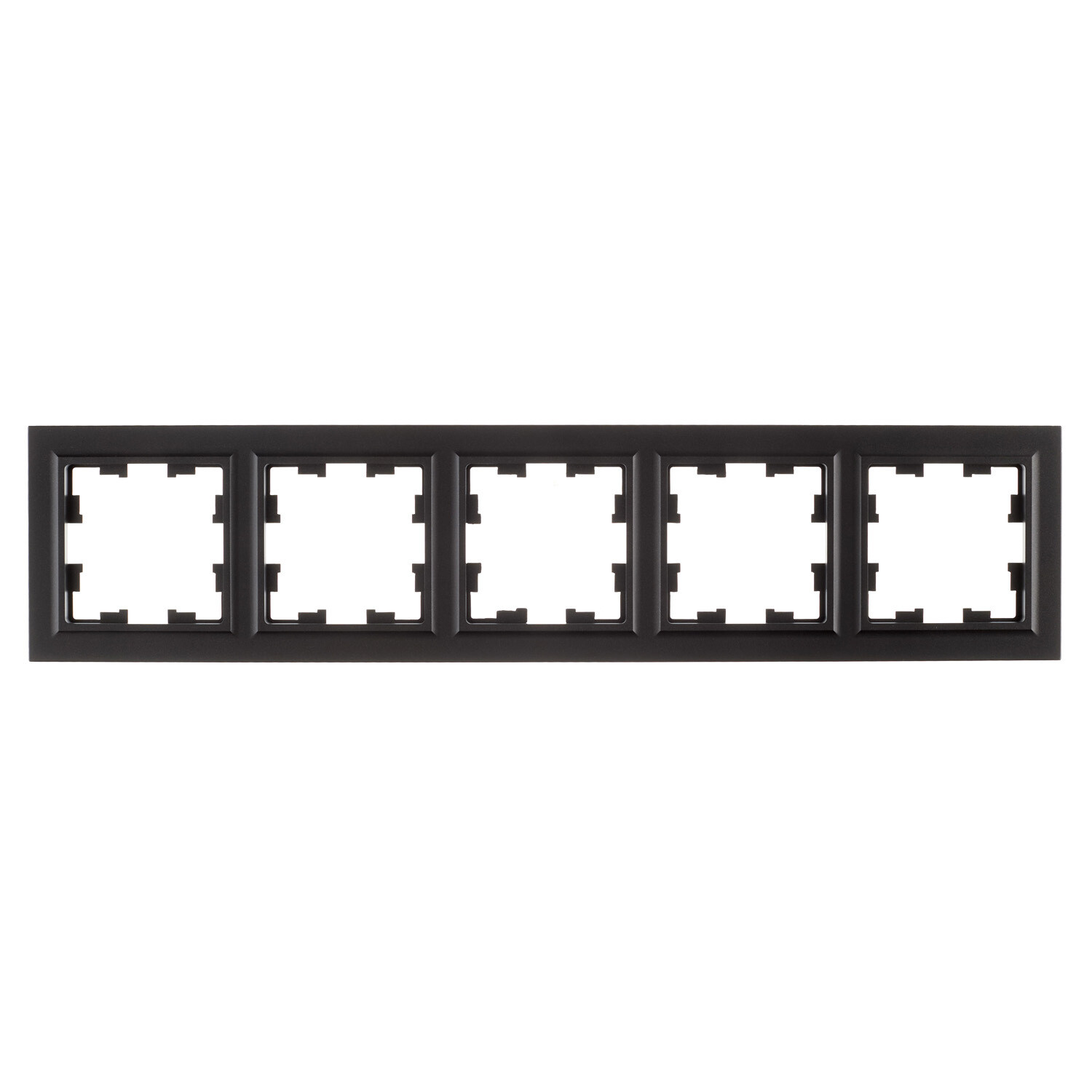 Рамка IEK Brite РУ-5-БрЧ пятиместная черная (BR-M52-K02)