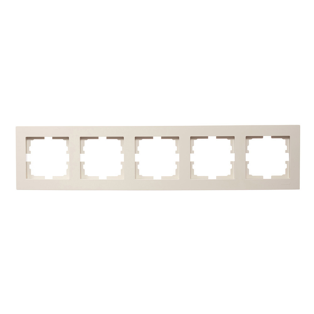 Рамка Lezard Vesna пятиместная крем (742-0300-150)