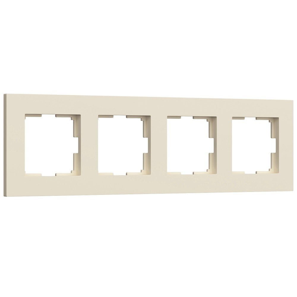 Рамка Werkel Slab четырехместная айвори софт (a062809)