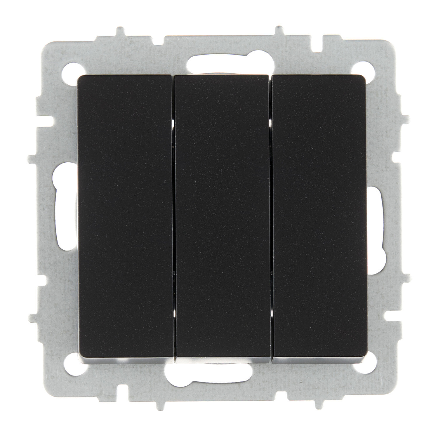 Выключатель IEK Brite ВС10-3-0-БрЧ трехклавишный встраиваемый черный (BR-V30-0-10-K02)