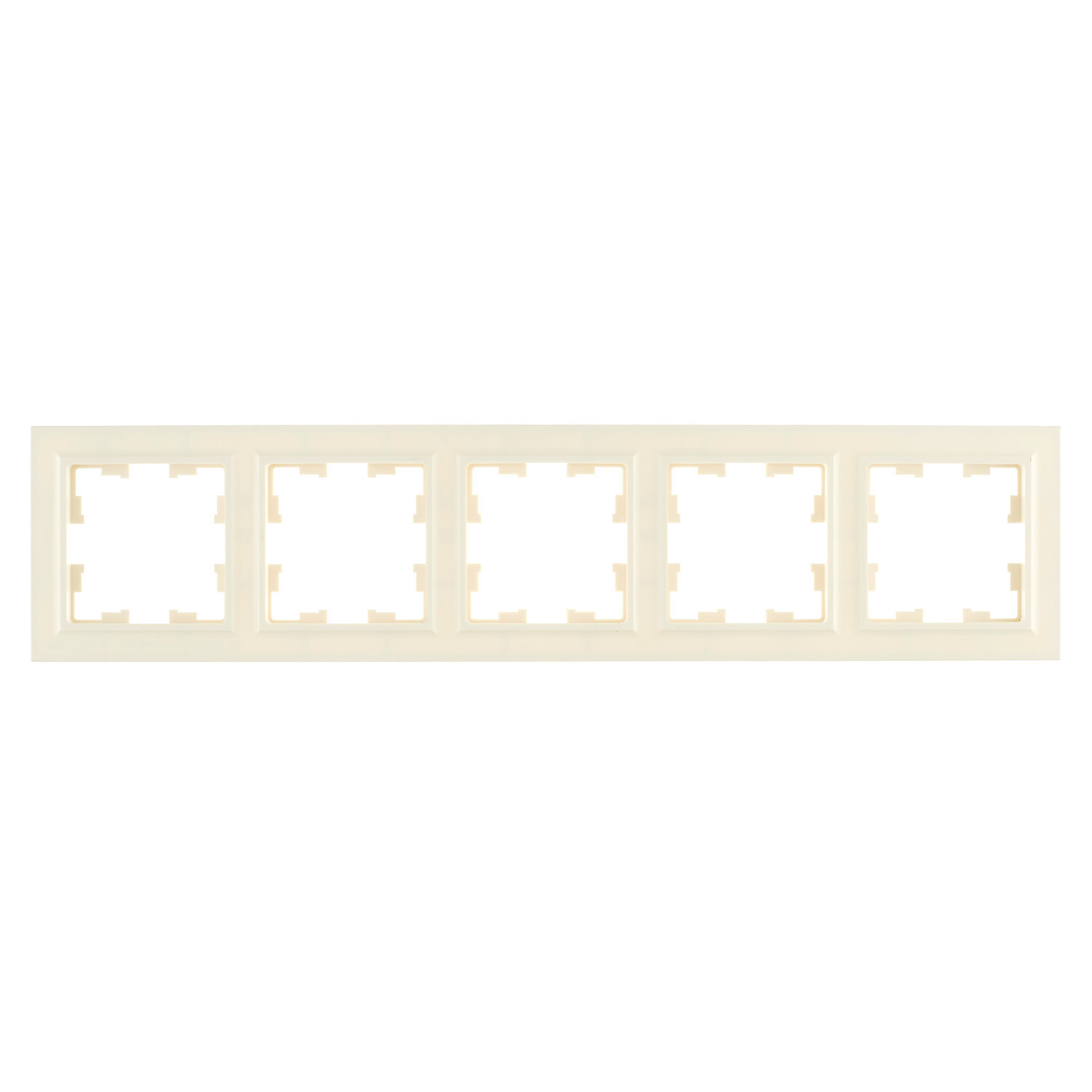 Рамка IEK Brite РУ-5-БрКр пятиместная бежевая (BR-M52-K10)