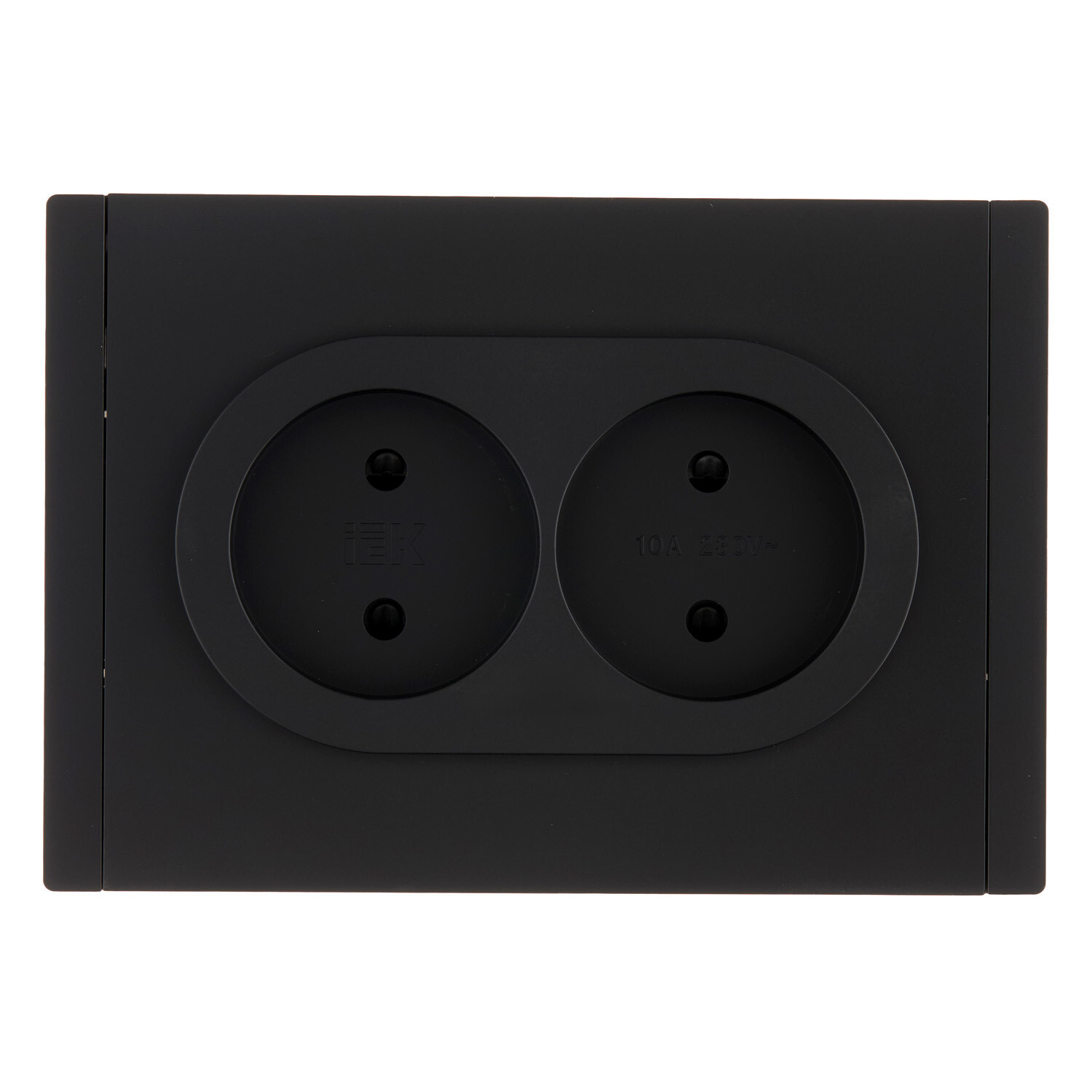 Розетка IEK Forte&Piano FP125 встраиваемая черная со шторками (FP-R23-10-1-K02)